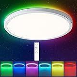 OPPEARL LED Deckenleuchte Dimmbar 30CM, 24W 3200LM RGB Deckenlampe Farbwechsel,...