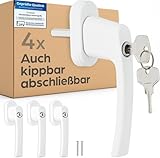 Prowiste 4 Abschließbare Fenstergriffe Weiß -...