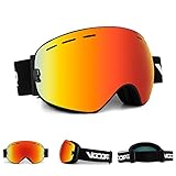 Vgooar OTG Skibrille, Randlose Skibrille mit Anti-Fog-Beschichtung...