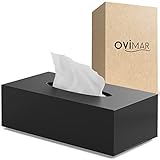 ovimar Kosmetiktücher Box Gronnoya | aus edlem Edelstahl | schwarz matt |...