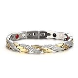 JITNGA Edelstahl Schmuck Stahl Titan Magnetarmband Damen Magnetarmband...