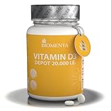 BIOMENTA Vitamin D3 – 120 Vit. D Tabletten hochdosiert - 20.000 IU/St. aus...