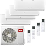 TCL Multisplit Klimaanlage Wandgerät 4 x 2,6 kW 9000 BTU + 32000 BTU...