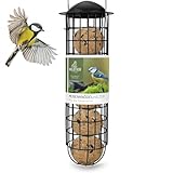wildtier liebe Meisenknödelhalter 31cm, Schwarz - Vogelfutterspender aus...