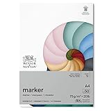 Winsor & Newton 6002008 Markerpapier im Block - 50 Blatt DIN A4, 75g/m², FSC,...