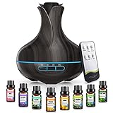 Aroma Diffuser, 600 ML Mit 8 Ätherischen Ölen, Luftbefeuchter Schlafzimmer,...