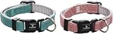 Halsband Hund - hundehalsband - Flamingo Elfi Nylon mit Cord Welpen Halsband...