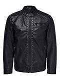 ONLY & SONS Herren onsAL PU NOOS OTW Jacke, Schwarz (Black), Large