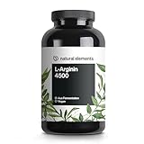 L-Arginin – 365 vegane Kapseln – 4500mg pflanzliches L-Arginin HCL pro...