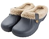 CELANDA Clogs Gefüttert Damen Herren Warm Hausschuhe wasserdichte Gartenclogs...