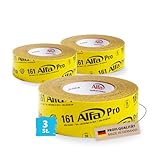 Alfa 3x Pro Spezialklebeband 50 mm x 25 m Profi-Qualität Dampfbremsen...
