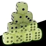 AEKZOX 10er Set Leuchtwürfel Spielwürfel die im Dunkeln leuchten 16mm Würfel...