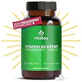 Vitabay Vitamin D3 Depot Hochdosiert 5000 IE - 300 Vegane & Laborgeprüfte...