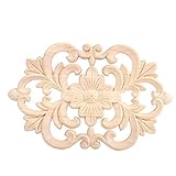 MAGT Holzapplikationen Möbel, 1 Stück Holz Verziehrung Schnitzerei Ornament...