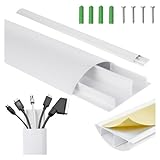 Maclean Aluminium-Kabelkanal 750x62x20mm | Halbrundprofil für HDMI Audio LAN |...