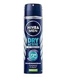 NIVEA MEN Dry Active Deo Spray (150 ml), effektives Anti-Transpirant für ein...