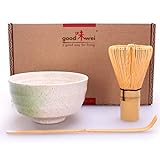Goodwei Japanisches Matcha-Set, 3-teilig (Shiro), Keramik, 180 ml