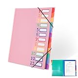 Rosa Dokumentenmappe A4 Hefter Unterschriftenmappe Mappe Ordnungsmappe...