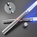 Lichtschwert, 15 Farben Lichtschwerter mit vibrierenden Metallgriffen, 2 in 1...