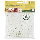GRÜNSPECHT Kirschkern-Kissen 19x19cm, Wärmekissen für Nacken, Bauch &...