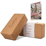 SportyAnis® Premium Yoga-Block [2er Set] inkl. E-Book aus Naturkork für Yoga...