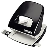 Leitz Büro Locher aus Metall, Für 30 Blatt, Anschlagschiene mit Formatangaben,...