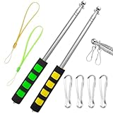 DabbOo 2 PCS Edelstahl Teleskop Fahnenstange Set Zeigestab Ausziehbar Portable...