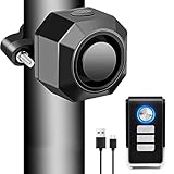 NineLeaf Fahrrad Alarmanlage mit USB Wiederaufladbar, Fahrrad Alarm mit...