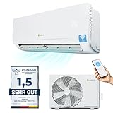 Juskys Split Klimaanlage 12000 BTU - Inverter Klimagerät mit Wifi & App -...