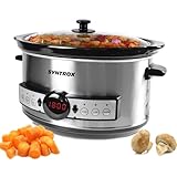 Syntrox 3,5 l Slow Cooker | Schmortopf | Schongarer | Multikocher Balmsi,...