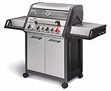 Enders® Gasgrill MONROE PRO 4 SIK TURBO, 4-Edelstahlbrenner, Seitenkocher,...