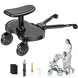 Buggy Board mit Sitz, Trittbrett für Kinderwagen Universal für Kinder von 2-6...