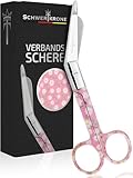 SCHWERTKRONE® Verbandsschere Edelstahl – scharfe, gebogene Lister Schere mit...