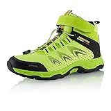 Fusskleidung® Damen Herren Wanderschuhe Softshell Wanderstiefel Grün Schwarz...