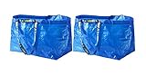 IKEA FRAKTA Tragetasche, blau, große Einkaufstasche, 2-teiliges Set