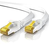 7,5m CAT 7 Netzwerkkabel Flach - Ethernet Kabel - Gigabit Lan 10 Gbit s -...