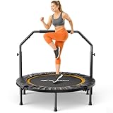 MERACH Mini Trampolin - 102cm/122cm Fitness Trampolin Faltbar, Maximale...