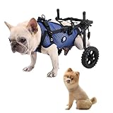 KAJILE Zweirädrige Klappbare Hunde-Rollstühle,Hinterbein-Rollstuhl für Kleine...