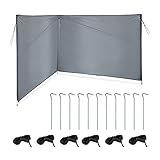 Relaxdays Windschutz, Sichtschutz Camping & Strand, HxB: 1,5 x 4 m,...