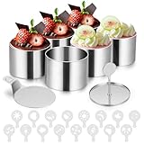 Dessertringe Set 8er - HAUSPROFI Premium Edelstahl Speiseringe (Ø7.5cm) mit...