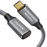 CLEEFUN USB C Verlängerung 0,5M, USB 3.2 Typ C Stecker auf Buchse...