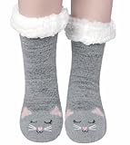 Blu Ninfee Hüttensocken Kuschelsocken Damen 39-42, Wintersocken Stoppersocken...