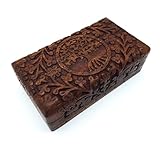 Handgefertigte Holz Box Schatulle Größe M mit Lebensbaum für Geschenk Schmuck...