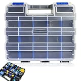 GAOUTO Doppelseitige Schrauben Sortierbox, 34 Fächer Sortierboxen für...