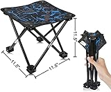 AILLOVCOL Camping Hocker Tragbarer Klapphocker Tragbarer Stuhl Mini Klappbarer...