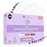 Cosmeau Waschmittel Blätter Lavendel - bis zu 120 Waschgänge (60 Blätter) -...