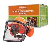 SECURA Premium Forsthelm mit Visier und Gehörschutz | Schutzhelm Kettensäge |...