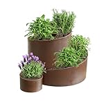 mucHome Kräuterspirale Kräuterschnecke Kräuterbeet aus Metall 58,5x43x41cm...