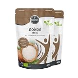 BORCHERS Bio Kokosmehl, 2x 400g, fein vermahlen, teilentölt, naturbelassen,...