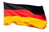 Aricona Deutschland Flagge - Deutschlandfahne 90 x 150 cm mit Messing-Ösen -...
